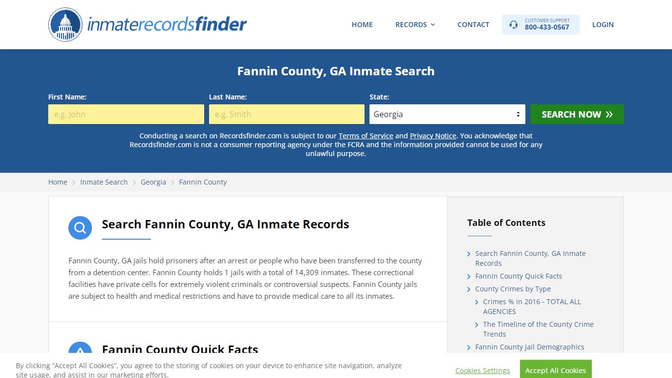 Fannin County, GA Inmate Lookup & Jail Records Online